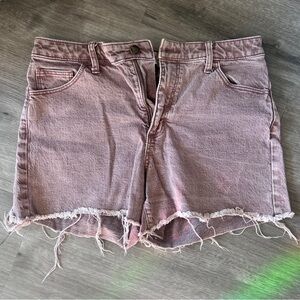 Universal Thread Midi Mauve Frayed Jean Shorts